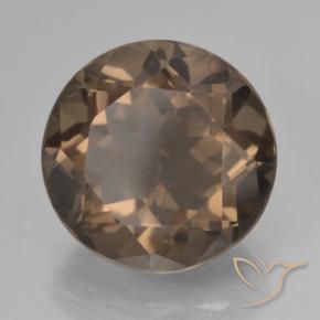 cuarzo ahumado Marrón nogal natural de 7.04 ct, Redondo, VVS-VS