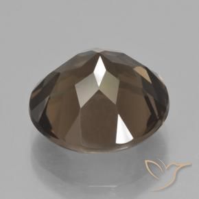 cuarzo ahumado Marrón nogal natural de 7.04 ct, Redondo, VVS-VS