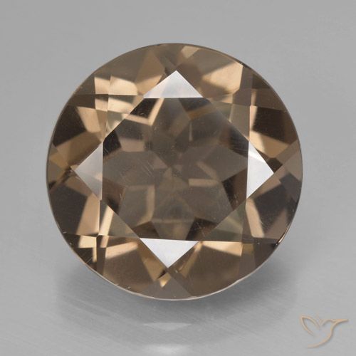 7.86ct Natural Marrón medio cuarzo ahumado, Redondo, VVS-VS