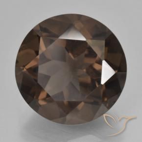 cuarzo ahumado Marrón oscuro natural de 8.09 ct, Redondo, VVS-VS