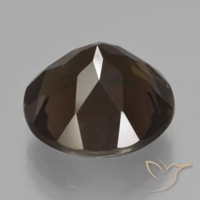 cuarzo ahumado Marrón oscuro natural de 8.09 ct, Redondo, VVS-VS