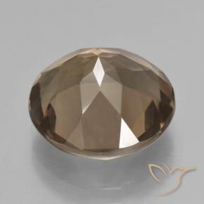 cuarzo ahumado Marrón terroso claro natural de 6.75 ct, Redondo, VVS-VS