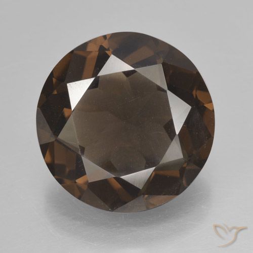 5.46ct Natural Marrón medio cuarzo ahumado, Redondo, VVS-VS