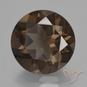 cuarzo ahumado Marrón oscuro natural de 7.32 ct, Redondo, VVS-VS