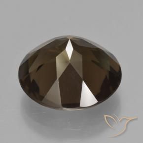 cuarzo ahumado Marrón oscuro natural de 7.32 ct, Redondo, VVS-VS