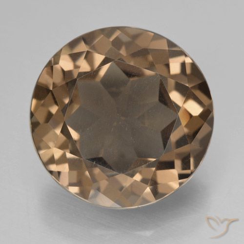 7.18ct Natural Marrón jengibre cuarzo ahumado, Redondo, VVS-VS