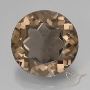 cuarzo ahumado Marrón jengibre natural de 7.18 ct, Redondo, VVS-VS