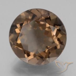 cuarzo ahumado Marrón nogal natural de 7.27 ct, Redondo, VVS-VS