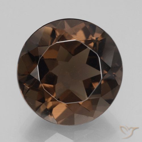 7.05ct Natural Marrón nogal cuarzo ahumado, Redondo, VVS-VS