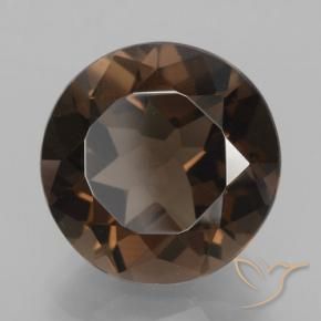 cuarzo ahumado Marrón nogal natural de 7.05 ct, Redondo, VVS-VS