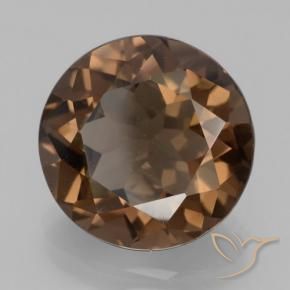 cuarzo ahumado Marrón medio natural de 6.51 ct, Redondo, VVS-VS