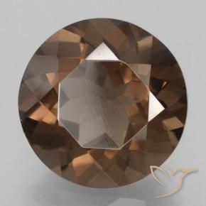 cuarzo ahumado Marrón nogal natural de 8.95 ct, Redondo, VS