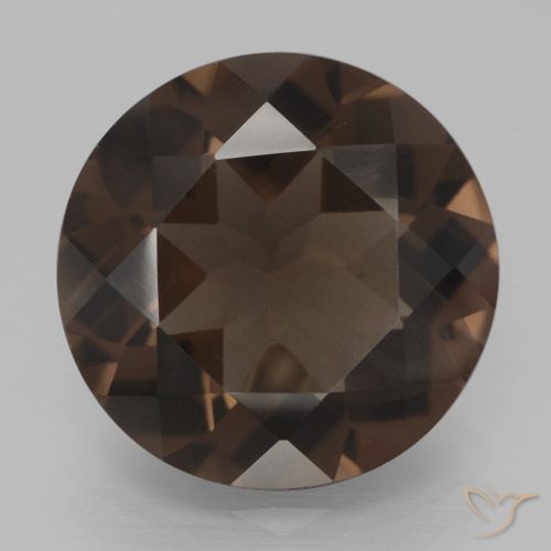 7.20ct Natural Marrón sombra cuarzo ahumado, Redondo, VVS-VS
