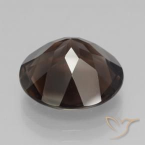 cuarzo ahumado Marrón chocolate natural de 7.70 ct, Redondo, VVS-VS