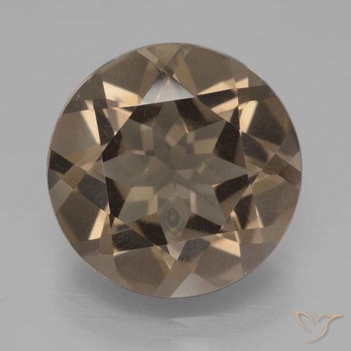 7.86ct Natural Marrón nogal cuarzo ahumado, Redondo, VVS-VS