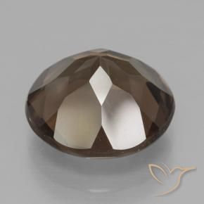 cuarzo ahumado Marrón oscuro medio natural de 6.55 ct, Redondo, VVS-VS