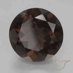cuarzo ahumado Marrón chocolate intenso natural de 8.32 ct, Redondo, VVS-VS