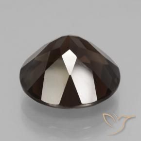 cuarzo ahumado Marrón chocolate intenso natural de 8.32 ct, Redondo, VVS-VS