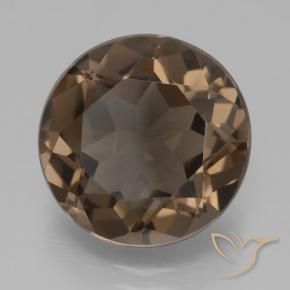 cuarzo ahumado Marrón nogal natural de 6.41 ct, Redondo, VVS-VS