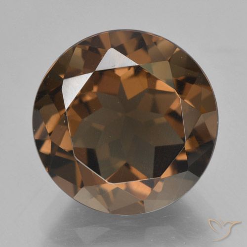 7.69ct Natural Marrón medio cuarzo ahumado, Redondo, VVS-VS
