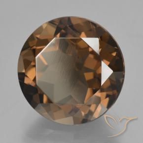 cuarzo ahumado Marrón medio natural de 7.69 ct, Redondo, VVS-VS