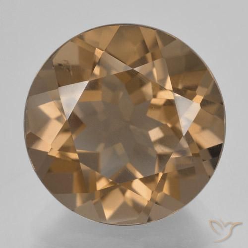 8.72ct Natural Marrón claro cuarzo ahumado, Redondo, VS
