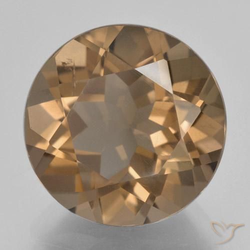 cuarzo ahumado Marrón claro natural de 8.72 ct, Redondo, VS
