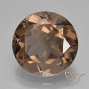 cuarzo ahumado Marrón cálido natural de 6.62 ct, Redondo, VS