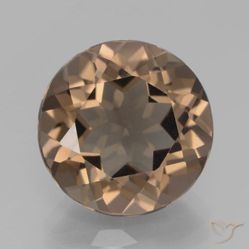 8.47ct Natural Marrón medio cuarzo ahumado, Redondo, VVS-VS