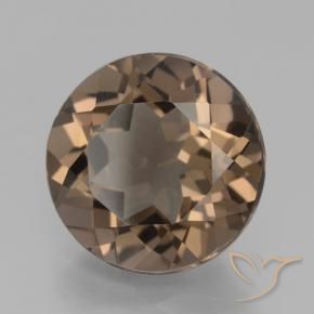 cuarzo ahumado Marrón medio natural de 8.47 ct, Redondo, VVS-VS