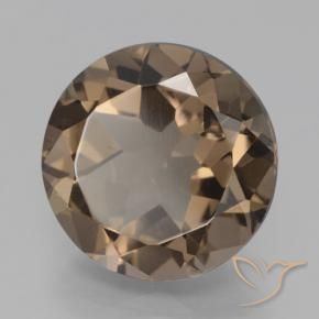 cuarzo ahumado Marrón medio natural de 6.59 ct, Redondo, VVS-VS