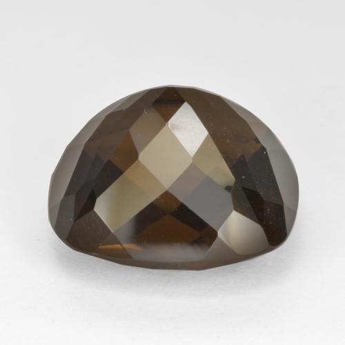 Cuarzo Ahumado Marrón oscuro natural de 22.52 ct, Corte Cojín, VVS-VS