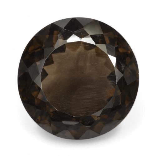 Cuarzo ahumado marrón natural de 26,23 ct, corte redondo, VVS-VS