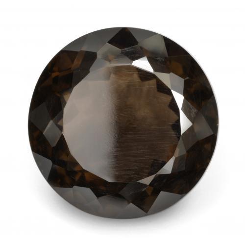 Cuarzo ahumado marrón natural de 26,23 ct, corte redondo, VVS-VS