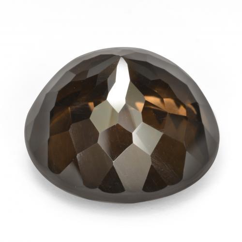Cuarzo ahumado marrón natural de 26,23 ct, corte redondo, VVS-VS