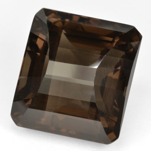 Cuarzo ahumado marrón natural de 31,23 ct, corte esmeralda, VVS-VS