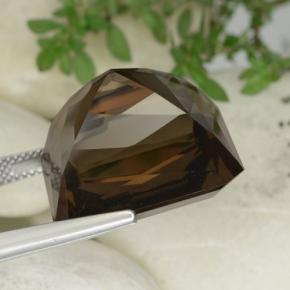 Cuarzo Ahumado Marrón natural de 40.76 ct, corte esmeralda, VVS-VS