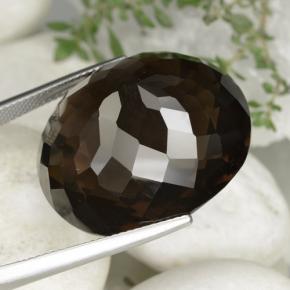 Cuarzo ahumado marrón natural de 59,94 ct, corte óvalo, VVS-VS