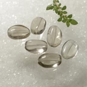 Gemas de cuarzo ahumado Marrón madera muy claro natural de 8.86 ct, Ovalada, Transparente