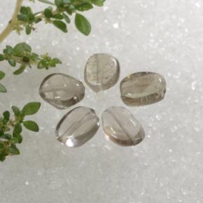 Gemas de cuarzo ahumado marrón natural de 3,69 ct, corte óvalo, transparente