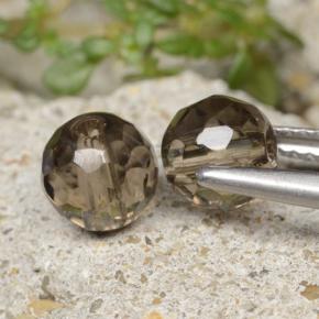 Gemas de Cuarzo Ahumado Marrón neutral natural de 2.78 ct, Esfera / Bola, Transparente