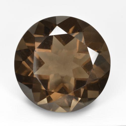 Cuarzo ahumado marrón natural de 16,66 ct, corte redondo, VVS-VS