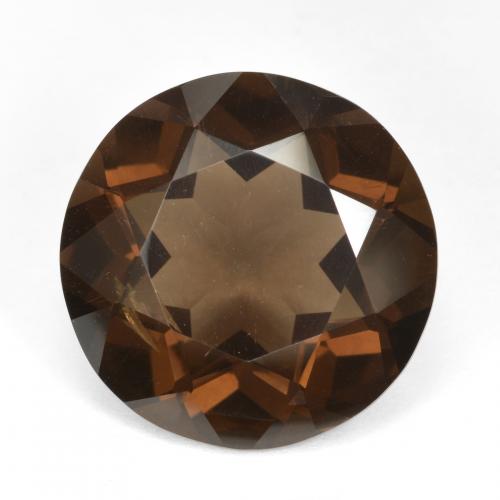 Cuarzo ahumado marrón natural de 14,13 ct, corte redondo, VVS