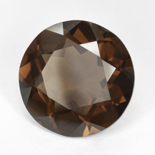 Cuarzo ahumado marrón natural de 14,13 ct, corte redondo, VVS