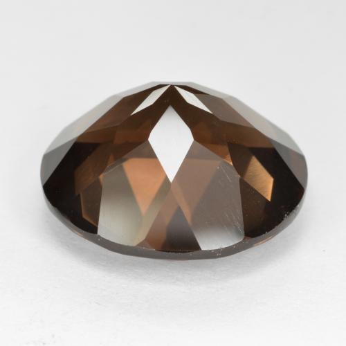 Cuarzo ahumado marrón natural de 14,13 ct, corte redondo, VVS