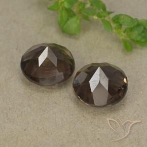 Gemas de cuarzo ahumado Marrón nogal natural de 3.27 ct, Redondo, VVS-VS