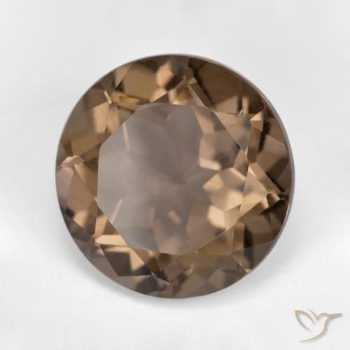cuarzo ahumado Marrón cálido natural de 6.76 ct, Redondo, VVS-VS