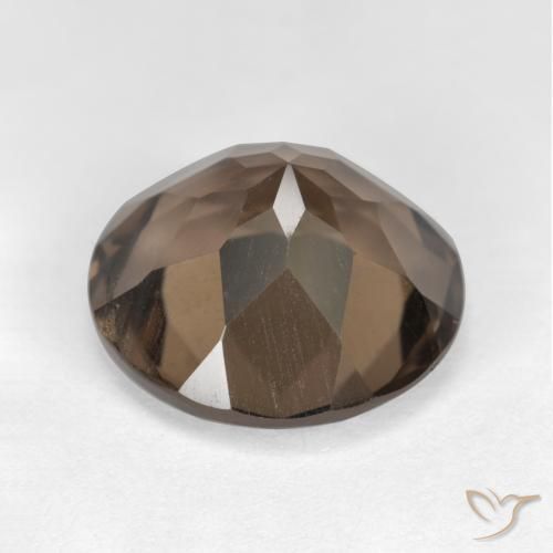 cuarzo ahumado Marrón cálido natural de 6.76 ct, Redondo, VVS-VS