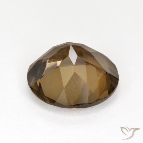 cuarzo ahumado Marrón cálido natural de 5.27 ct, Redondo, VVS-VS