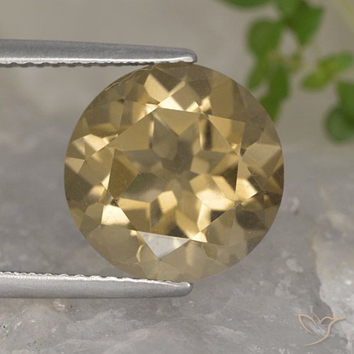 5.35ct Natural Marrón claro medio cuarzo ahumado, Redondo, VVS-VS